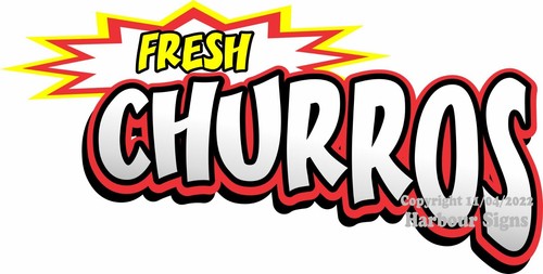 Adesivo vinile churros fresh - vinile,