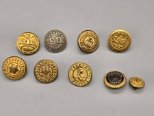 Lotto 9 Bottoni Polizia USA Militaria New York Culver Scovill Waterbury