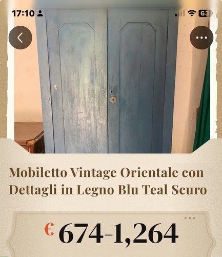 Mobiletto vintage orientale - mobiletto,