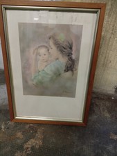 vecchio quadro donna con bambino