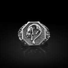 Anello con sigillo pantera in