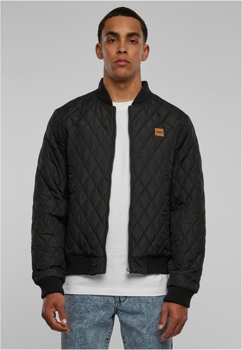 Diamond quilt nylon jacket - nylon,