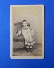 Foto epoca antica CDV Bertarelli e Maruti Cremona Ritratto di bambino