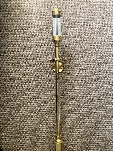 Brass marine stick barometer - stick,