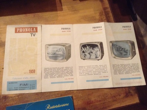 Phonola depliant brochure - tv,