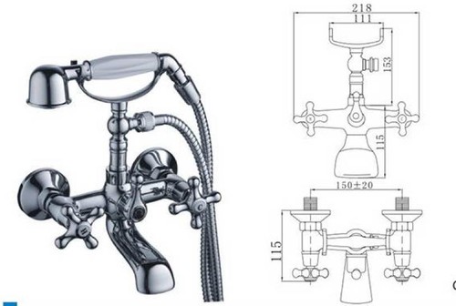 Rubinetto miscelatore bagno