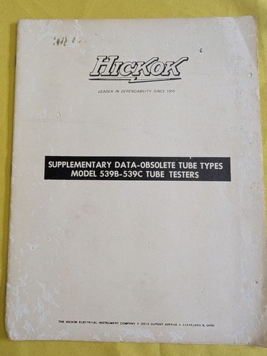 Hickok 539b 539c tester - hickok, per