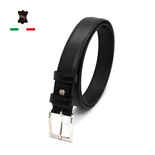 Cintura Uomo Donna 3cm in Vera Pelle Cuoio Classica Accorciabile Made in Italy