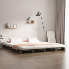 vidaXL Letto a Pallet Grigio