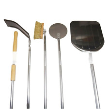 KIT PALE PALA SET PER PIZZA PIZZE FORNO A LEGNA SPAZZOLA TONDA REMO 4 PEZZI PZ