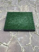 Lettiera per cani con prato sintetico, 2 pezzi di erba artificiale, 63 x 50 cm