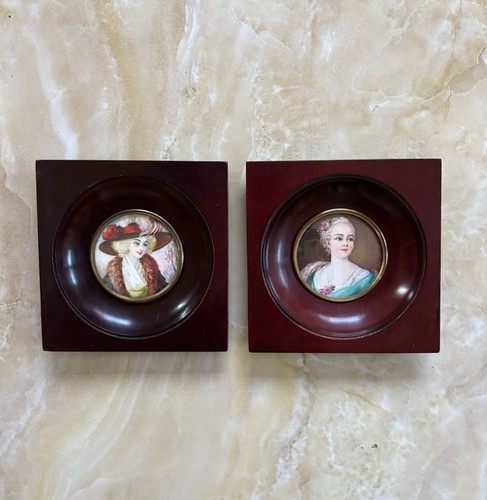 Coppia miniature dipinte - coppia,