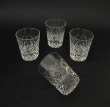 ✅ 4 BICCHIERI CRISTALLO MOLATO BAVARIA GERMANY BLEIKRISTALL ANNI 60 ANTIQUE-4782