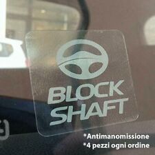 Set Adesivi BLOCK SHAFT 4 pz Sticker Auto Antifurto Tuning Camion Camper Tracker