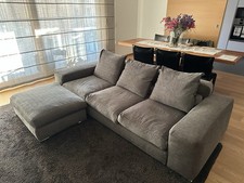 MINOTTI Jagger Divano Tre Posti Con Pouf