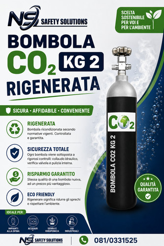 Bombola co2 kg2 rigenerata - co2,