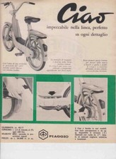 advertising Pubblicità MOTO PIAGGIO CIAO 1969-CICLOMOTORI ITALIANI
