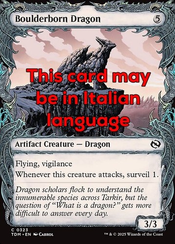Mtg boulderborn dragon 323 exc - mtg,