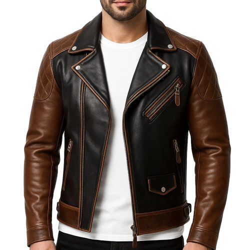 Cappotto uomo bicolore nero