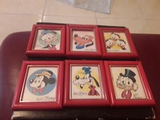 LOTTO 6 QUADRETTI SOCI CLUB DI TOPOLINO ANNI '70 ENTRA E LEGGI ATTENTAMENTE