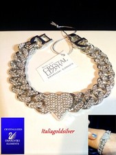 Bracciale Cuore Donna Cristalli Argento SWAROVSKI ORIGINALI Tennis Gioielli new