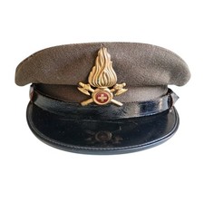 *HH* Berretto Cappello Vigili Del Fuoco Militare Esercito Copricapo Vintage 