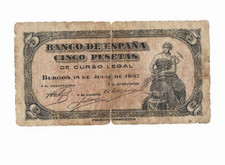 ESPAÑA: 5 PESETAS BURGOS
