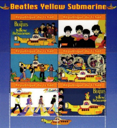 Foglio francobolli the - the, beatles