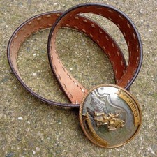 EL CHARRO CINTURA E FIBBIA REAL ORIGINAL USA PANINARO LUNGHEZZA CINTURA 85 CM