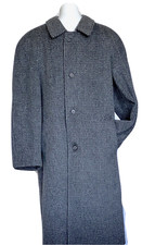 Cappotto lungo monopetto uomo misto lana Lebole Made in Italy taglia M-L grigio - nuovo