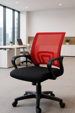 Poltrona ufficio girevole ergonomica base in metallo schienale traspirante