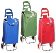Carrello Portaspesa 3 Colori - Porta Spesa Trolley 2 Ruote Pieghevole Shopping