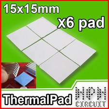 6x PAD TERMICO Thermal Pad 15x15x1mm Pasta Termica Alta Dissipazione 