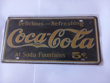 TARGA IN METALLO RETRO COCA -