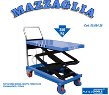 SPIN PIATTAFORMA MOBILE A DOPPIA FORBICE SOLLEVAMENTO A PEDALE 350KG 05.084.28