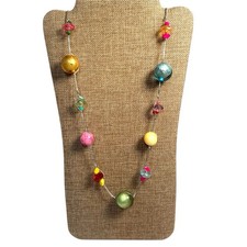 Collana perline vetro lucite