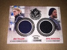 Sons Of Anarchy doppia autentica carta armadio di Jax Teller & Opie Winston. DM1