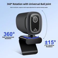 USB 4K Webcam mit Sichtschutz