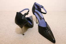 roberto botticelli scarpe donna d'orsy laccio caviglia tacco spillo pelle nere 