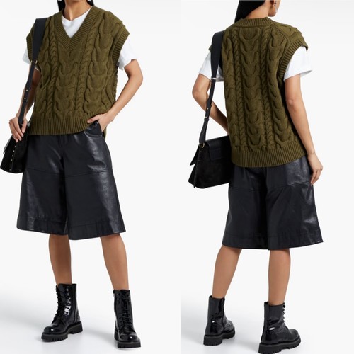 Gilet lana merino maglia - , cavo
