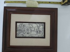 Incisione su lastra argento 925 mm 180x90, ottime condizioni come da foto