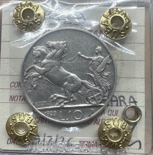 Moneta regno italia 10 lire - d',