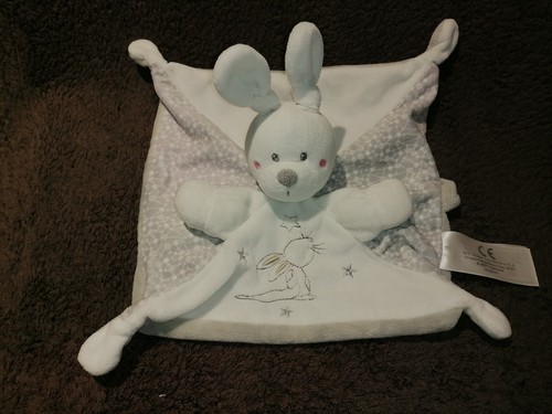 Doudou lapin plat - , blanc