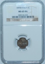 1895 R NGC MS65BN Marrone