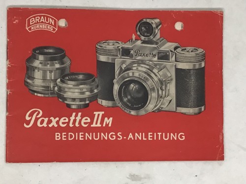 Notice braun paxette - ii, en