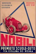Poster Manifesto Locandina Pubblicità Automobili Nobili Stampa Vintage 32x47 Cm.