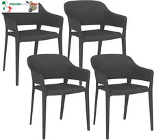 Set di 4 Sedie da Giardino in