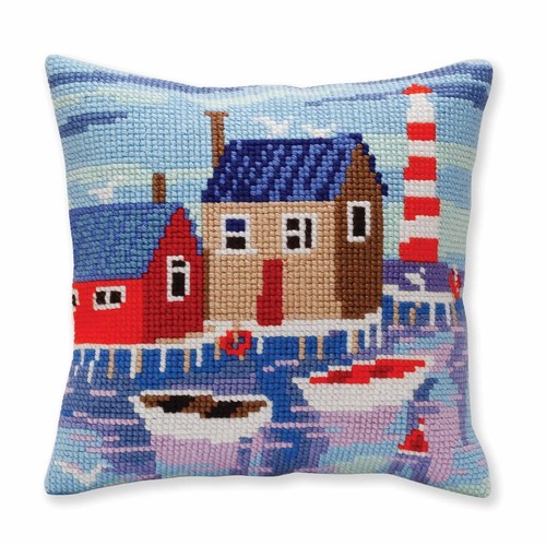 Cuscino punto croce cda - cuscino,