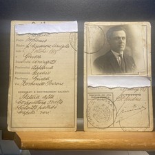 [tessera] 1926 V EF Carta di