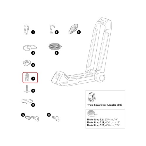 Thule cam knob - knob, per